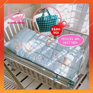  Túi nệm cho bé mầm non 60x120cm, tencel 60s cao cấp mịn màng, mát lạnh