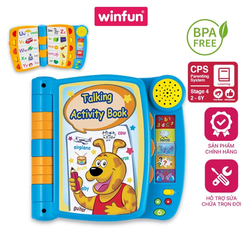Đồ chơi giáo dục sớm cho bé sách dạy bé học tiếng Anh khởi đầu có nhạc Winfun 9019 - phát triển ngôn ngữ - kỹ năng