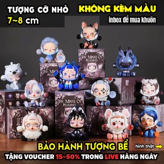Tượng tô màu, SKULLPANDA HÓA THÚ, size S, thạch cao trắng (Không kèm màu), luyện vẽ, decor