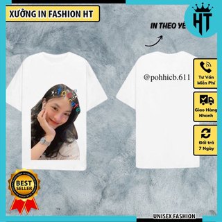 Áo thun trắng in theo yêu cầu 2 mặt unisex vải cotton thoáng mát, phông tay lỡ nhiều màu đủ size, in áo lớp, đồng p
