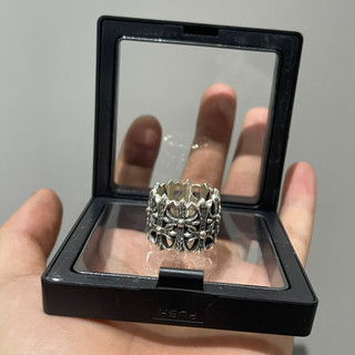 Nhẫn Chrome Hearts Cemetery đính đá bạc 925 phong cách cá tính, Nhẫn bạc nam nữ CH Cemetery sang trọng và tỏa sáng