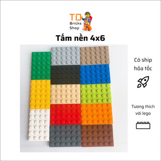 Tấm nền lót đáy, phụ kiện lắp ráp MOC, base, combo 3 tấm nền 4x6