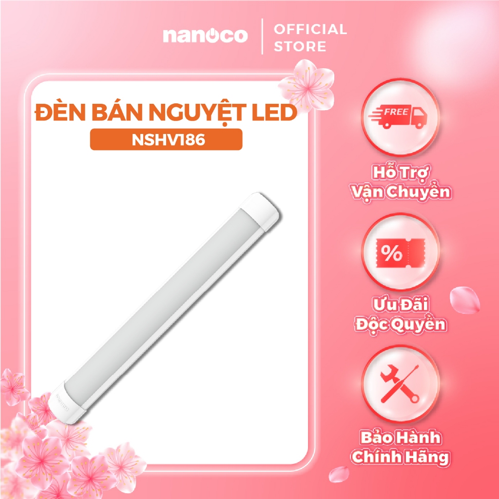 Đèn bán nguyệt LED Nanoco 6 tấc/ 1.2m - 18W/ 36W - Ánh sáng trắng, trung tính, vàng