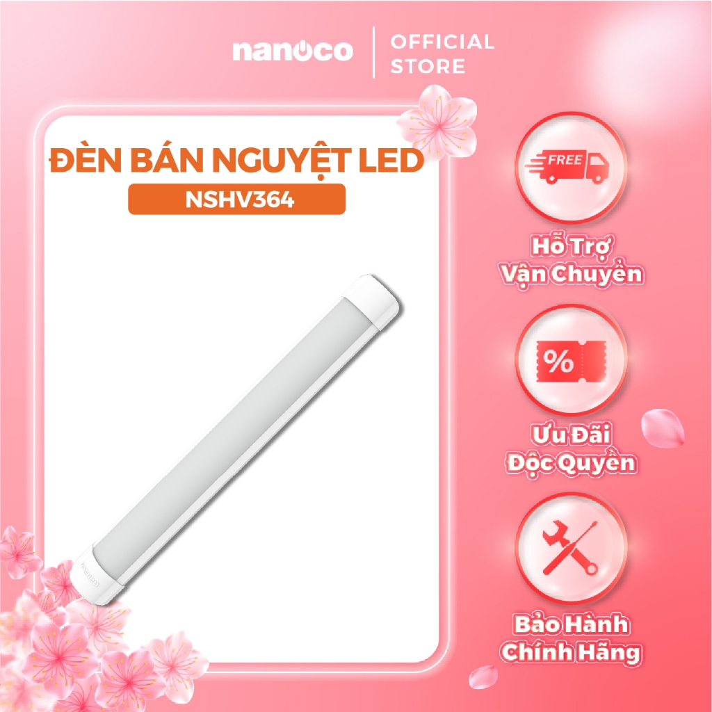 Đèn bán nguyệt LED Nanoco 6 tấc/ 1.2m - 18W/ 36W - Ánh sáng trắng, trung tính, vàng