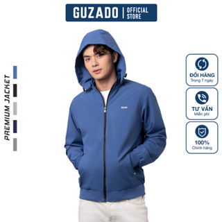 Áo khoác gió nam Guzado Mẫu Bo Gấu,Bo tay Thời Trang Cao Cấp,Giữ Ấm,Chống Nước Cản Gió Tốt GAG16