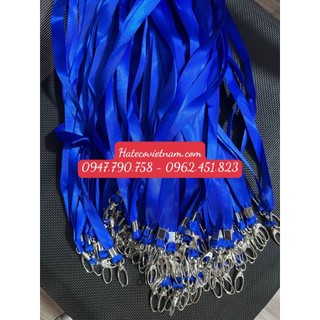 Dây đeo thẻ lụa móc sắt xoay 1cm - dây đeo thẻ nhân viên hàng loại 1