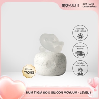 Ti giả 100% silicon Moyuum - Lv1 - 0-6m - Màu trong suốt