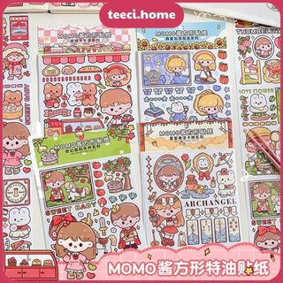 6 Tấm Sticker Cổ Tích Dán Trang Trí Tập Vở Bình Nước Khay Đựng Bút Hình Dán Sổ Tay Nhật Ký Điện Thoại Khay Đựng Bút Y018