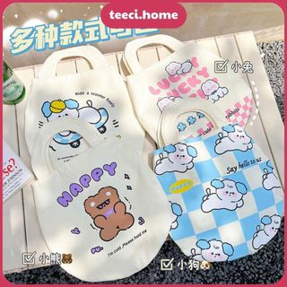 Túi Vải Đựng Đồ Túi Tote Đựng Hộp Cơm Đựng Bút Mỹ Phẩm Đồ Dùng Cá Nhân Chống Bụi Có Lưới TEECI Y022