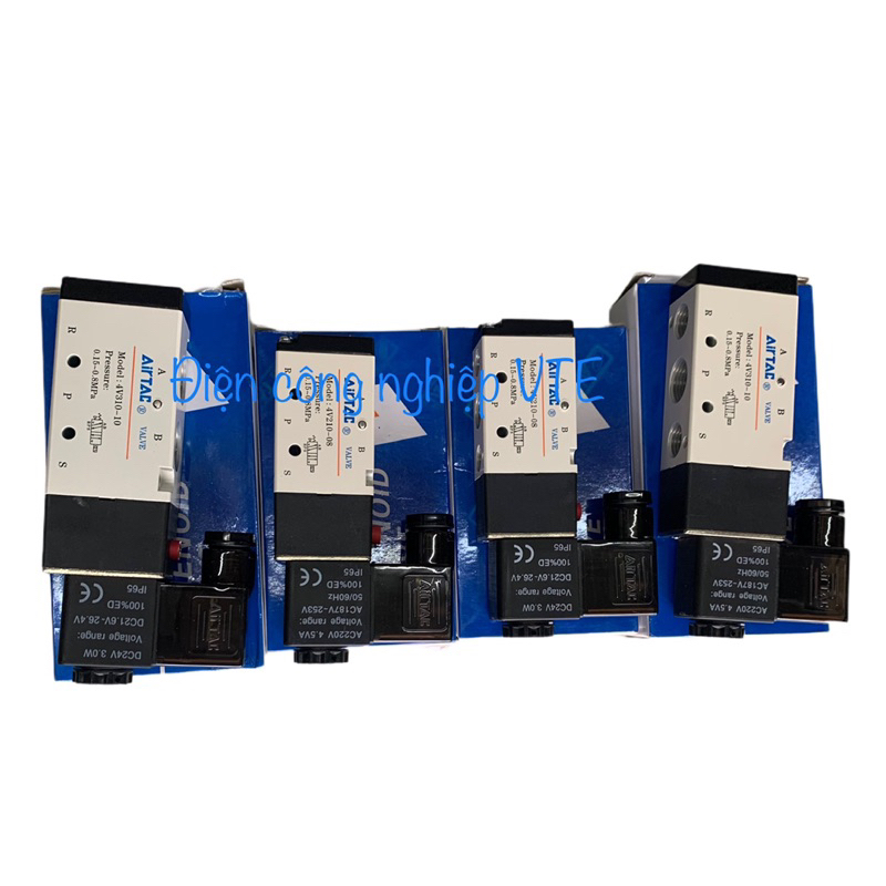Van Điện Từ, Van Khí Nén AIRTAC Solenoid AC 220V 24V 4V310-10A/ 4V210-08 Hàng Cao Cấp Sử Dụng Cho Má