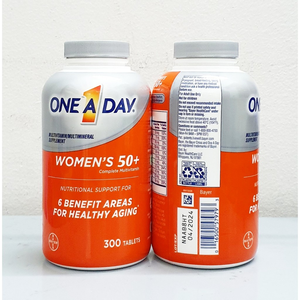 mẫu mới date 6/25 - One A Day Women 50+ chai 300 viên từ Mỹ - Bổ sung vitamin cho phụ nữ trên 50 tuổi