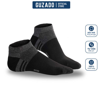 COMBO 3 đôi tất nam cổ ngắn GUZADO chống thối chân 3GTN01