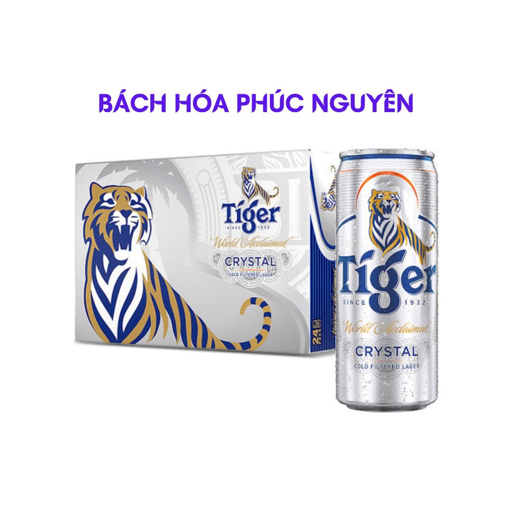 [Hỏa Tốc HCM] Thùng Bia Tiger Bạc Crystal 24 lon 330ml date mới