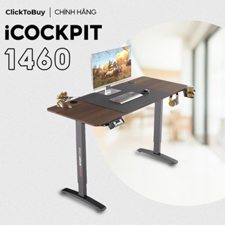 Bàn thông minh tăng giảm chiều cao iCockpit Gaming Desk 1460, tặng kèm thảm lót chuột, móc tai nghe và kệ để ly