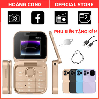 Điện Thoại Mini Nắp Gập Thông Minh SERVO i16 Pro Bàn Phím 2 Sim 2 Sóng, Nghe Gọi, Quay Phim Chụp Ảnh, Bảo Hành 12 Tháng