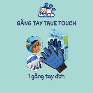 Găng tay tắm, chải lông và massage cho chó mèo True touch