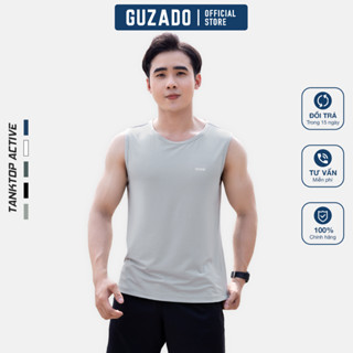Áo ba lỗ nam Guzado tanktop thể thao khỏe khắn,rộng rãi thoáng mát,vận động thoải mái GTT01