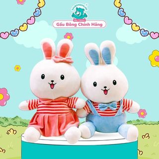 Thỏ Đôi Bông Váy Yếm Dễ Thương Dành Cho Bé 40cm Gấu Bông Online Cao Cấp