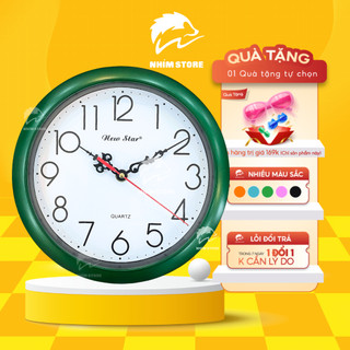 Đồng hồ treo tường mini, đường kính 22cm, đồng hồ treo tường nhiều hình dáng màu sắc, phù hợp trang trí phòng ngủ cho bé