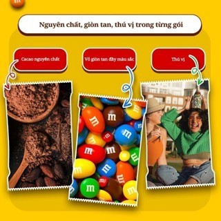KẸO SOCOLA/ CHOCOLATE M&M'S GÓI- 37G/ SOCOLA M&M