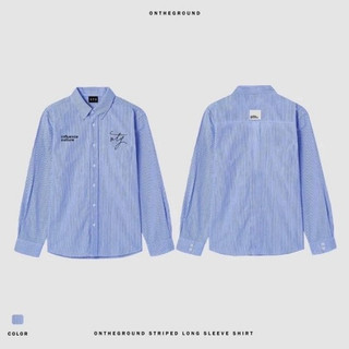 Áo sơ mi , sơ mi kẻ sọc xanh oty chất vải cotton lụa cao cấp thời trang nam nữ unisex