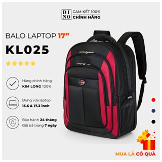  Balo Laptop 17 Inch Chống Sốc Chống Nước Siêu Bền 3 Màu Đen - Đỏ - Xanh Chính Hãng Kim Long KL025 