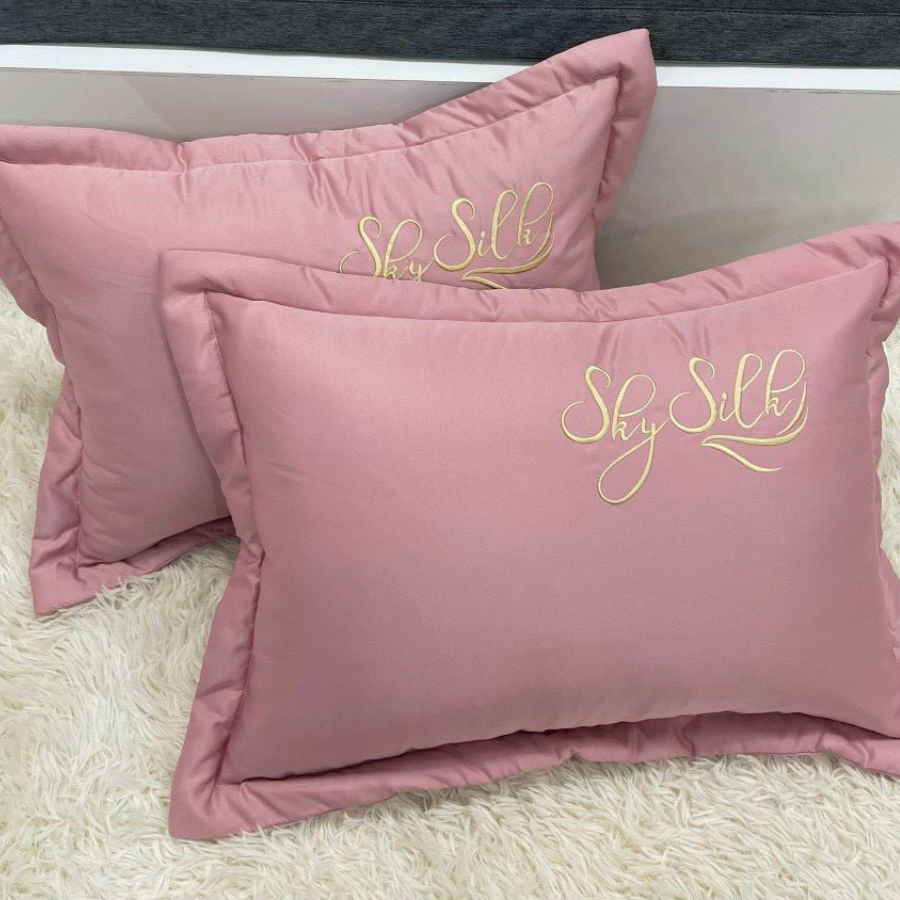 Vỏ gối phi lụa, Áo gối lụa đẹp mịn mát kt 50 x 70cm