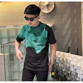 Áo phông boy phố cổ tròn có hoạ tiết hình phối màu cotton co dãn thời trang nam nữ phong cách giới trẻ size từ s đến xl