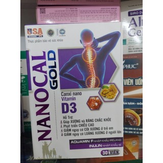 Nanocal gold usa vip, hộp 30 viên, bổ xương