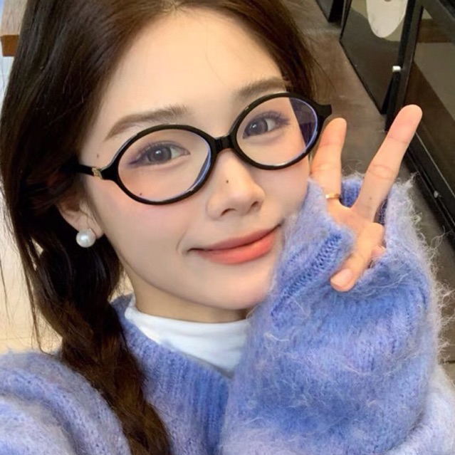 Gọng Kính Hình Oval Thời Trang Phong Cách Y2k -Gọng Kính Oval Tròn Ly Phạm Thời Trang Y2K Cá Tính