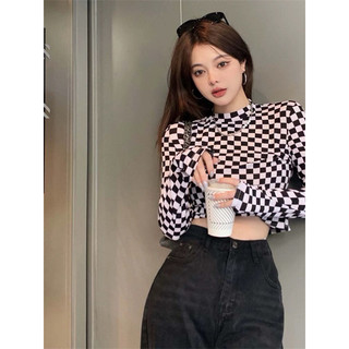 ÁO CROPTOP CARO TAY DÀI
