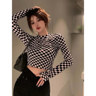 ÁO CROPTOP CARO TAY DÀI