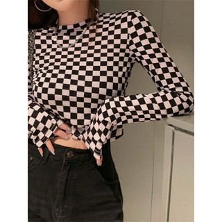 ÁO CROPTOP CARO TAY DÀI