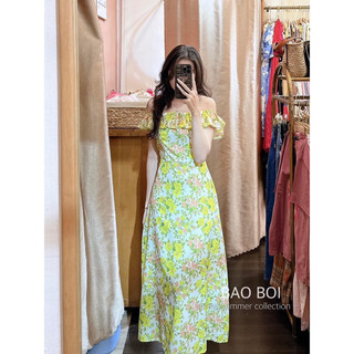 đầm hoa size S dáng dài
