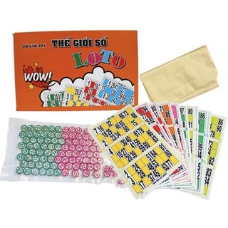 Bộ trò chơi giải trí lô tô cam hộp giấy