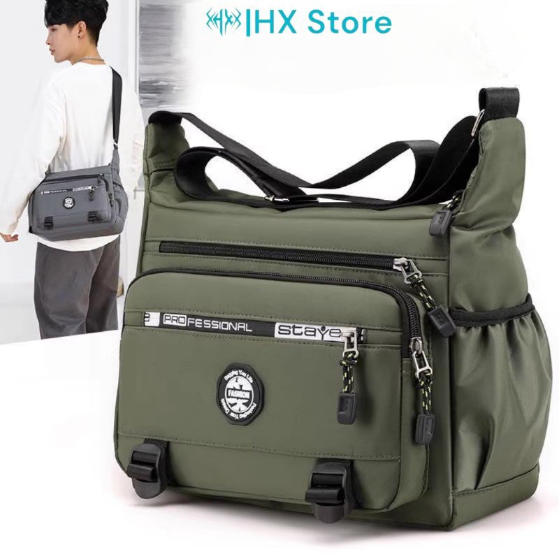 Túi Đeo Vai Phong Cách Hàn Quốc Chống Thấm Nước Nhiều Ngăn - Cặp Đeo Chéo Nam Đẹp Dung Tích Lớn