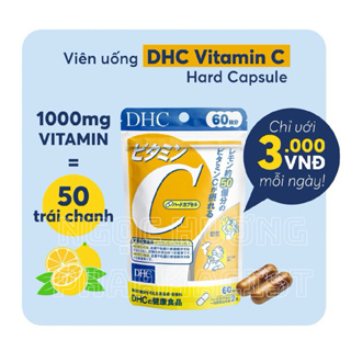 Combo trắng da Lcystine, DHC Vitamin C giúp đẹp da, giảm rụng tóc