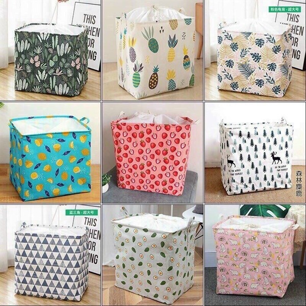 Giỏ đựng quần áo 100L, túi đựng chăn màn đa năng,có thể gấp gọn