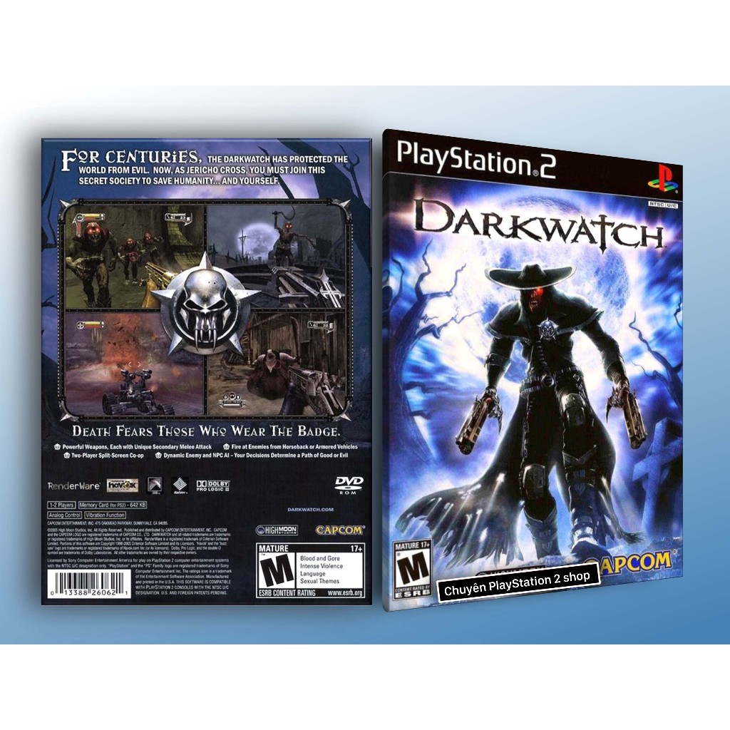 Đĩa game PS2, Darkwatch (bắn súng góc nhìn thứ nhất) cho máy PS2