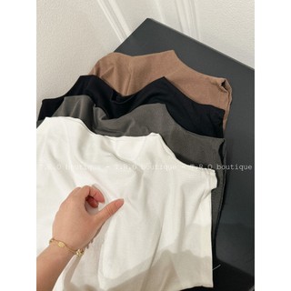 Áo cotton trơn trễ vai hothit