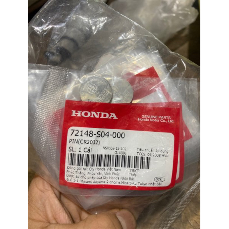 Pin Điều Khiển Honda zin Chìa Khoá Xe Máy Smartkey Honda Vision, AB, Lead,SH Và Yamaha Chính Hãng Honda Mã số S04