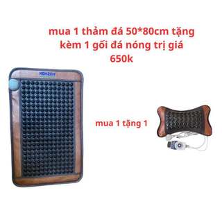 Thảm đá nhiệt nóng Hàn Quốc 50*80 Kenzen Kensonic, tặng kèm 1 gối đá nhiệt nóng