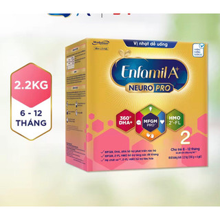 Sữa bột enfamil a+ neuropro 2 vị thanh mát 2'fl hmo với dưỡng chất dha & mfgm cho trẻ từ 6-12 tháng tuổi-2.2kg