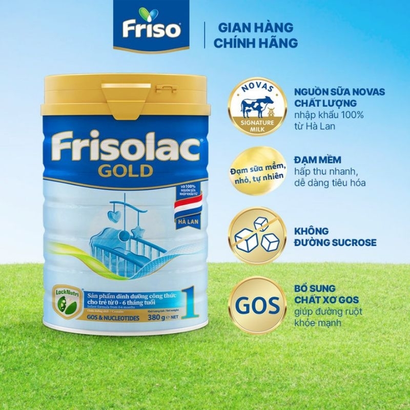 Sữa công thức Frisolac Gold1 380g cho bé từ 0_6tháng