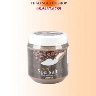 Muối Tắm Tẩy Tế Bào Chết Mori Spa Salt Bath hương cafe trắng da  & Body Scrub 700g