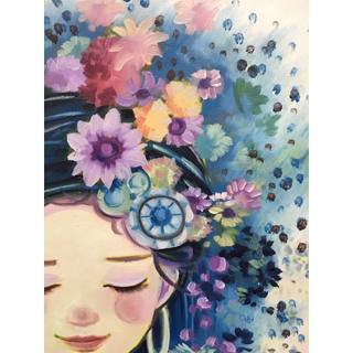 Tranh Sơn Dầu Vẽ Tay - Cô Gái Dân Tộc 40x50cm (Mẫu 1)