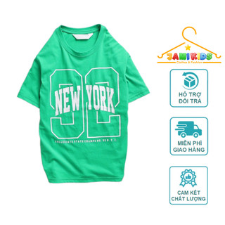 Áo thun bé trai JAMIKIDS, áo phông cotton bé trai size đại 23-58kg