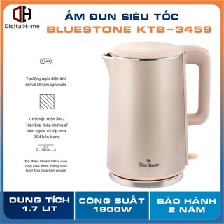 Ấm đun siêu tốc bluestone ktb-3459, công suất 1800w, dung tích 1,7 lít, bảo hành chính hãng 2 năm