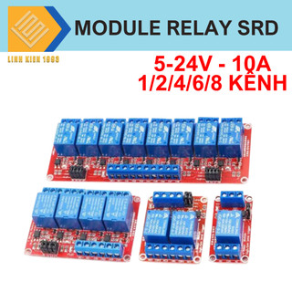 Module Relay 1/2/4/6/8 kênh 12v10a kích mức Cao/Thấp