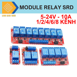 Module Relay 1/2/4/6/8 kênh 12v10a kích mức Cao/Thấp